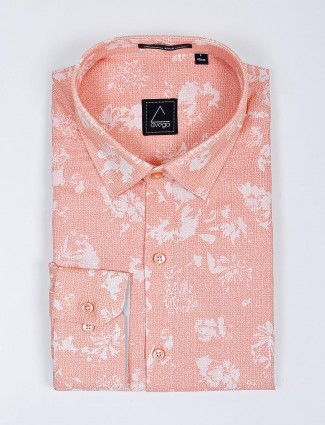 Avega pink printed cotton farbic shirt