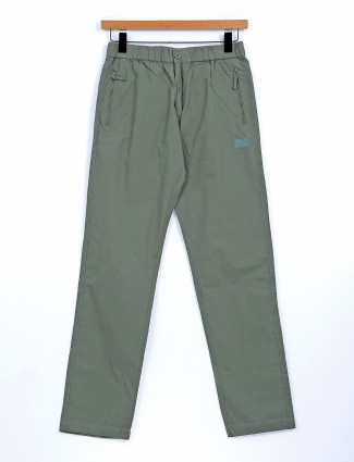 Beevee sage green cotton track pant