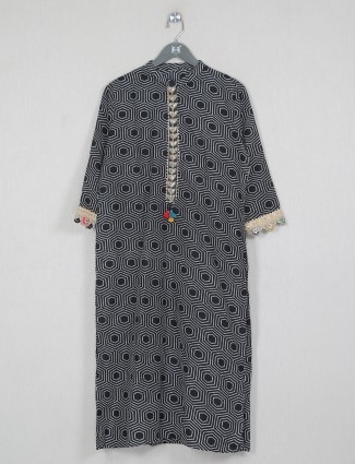 Black gorgeous printed casual and festivals cotton kurti