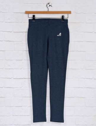 Blue cotton casual track pant