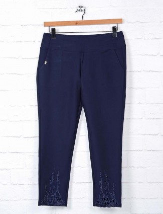 Boom navy cotton casual jeggings