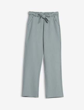 Cotton grey plain pant