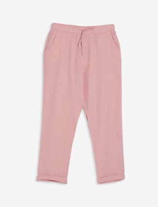 Global Republic cotton pink plain lower pant