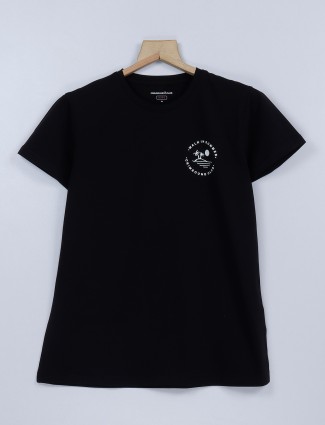 Crimsoune Club black plain cotton t shirt