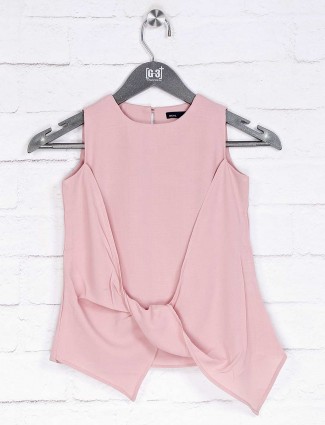 Deal casual wear cotton pink solid top
