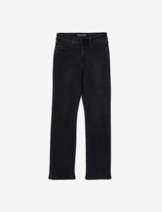 Deal dark grey straight jeans for casual