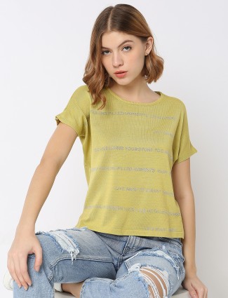 Deal mustard yellow kniited top