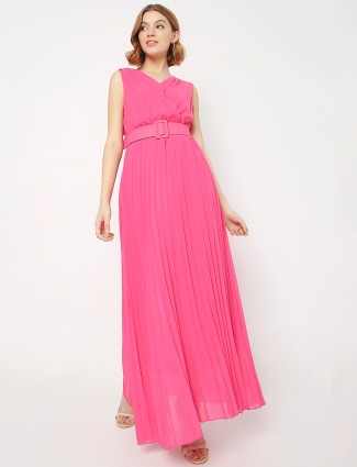 Deal pink georgette dress