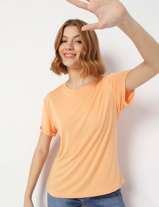 Deal plain orange cotton top