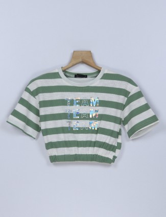 Deal stripe green knitted top