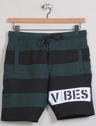 Deepee stripe style green and black short in cotton