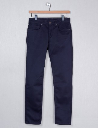 Dragon Hill navy slim fit solid denim jeans for men