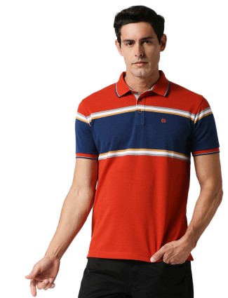 Dragon Hill orange and navy t shirt