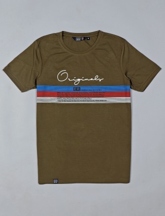 Freeze presented printed olive t-shirt