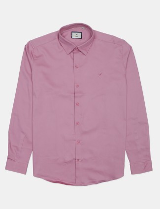 Frio pink plain cotton shirt
