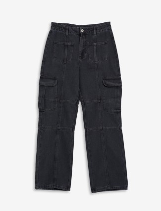 Global Republic dark grey cargo jeans