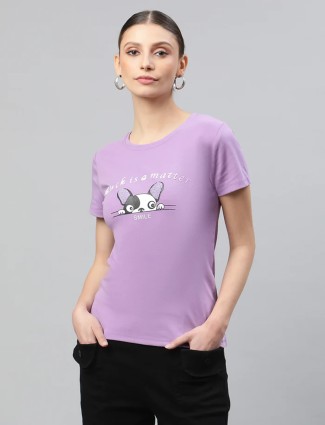 Global Republic lavender cotton t shirt