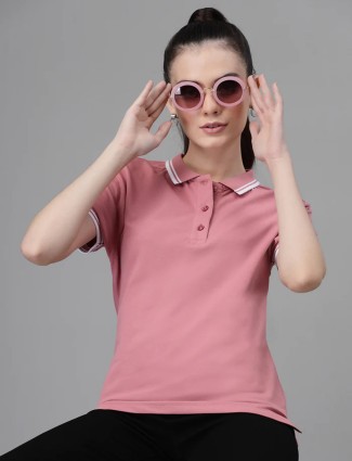 Global Republic pink plain t shirt