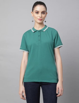 Global Republic rama green plain t shirt