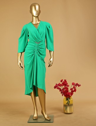 Green rayon dress