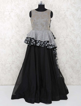 black designer gown