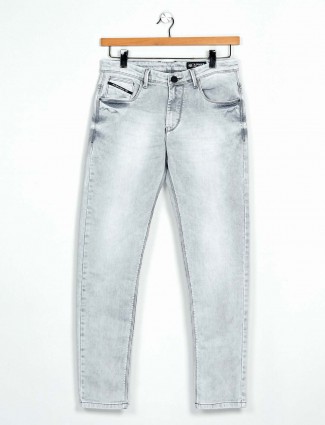 GS78 grey washed denim jeans for mens