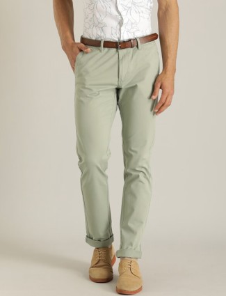 Indian Terrain pista green cotton trouser