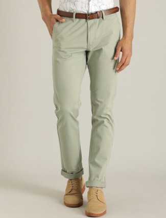 Indian Terrain pista green cotton trouser