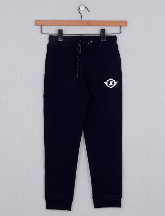 Just Cloths solid navy trackpant in cotton