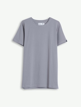 Kuch Kuch cotton grey plain t shirt