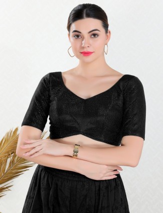 Latest black ready made blouse