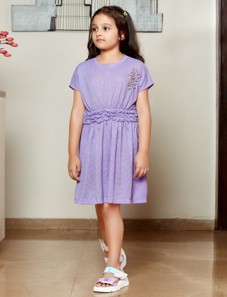 Leo n Babes lilac purple knitted casual wear frock