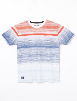 Pepe Jeans blue stripe slim fit t-shirt