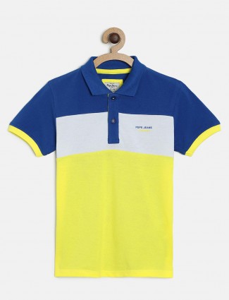 Pepe Jeans solid yellow and blue t-shirt