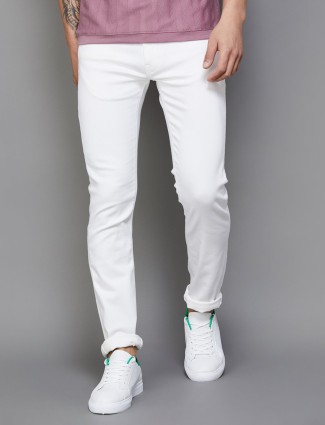 Pepe Jeans white slim fit jeans