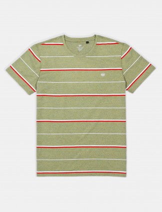 Psoulz polo stripe olive t-shirt