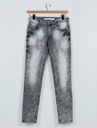 Rex Straut washed grey slim fit jeans