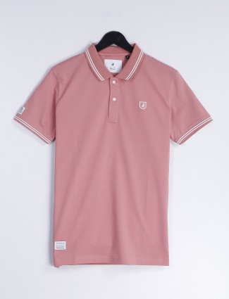 River Blue onion pink cotton plain t shirt