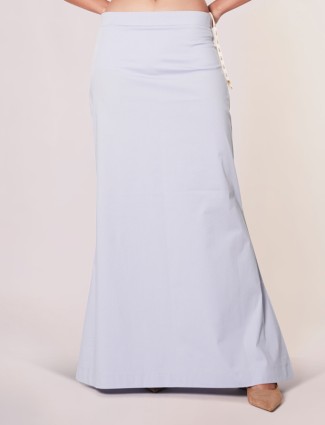 Teal blue lycra cotton plain petticoat - G3-WSP00026