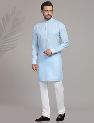 Sky cotton kurta suit for festive