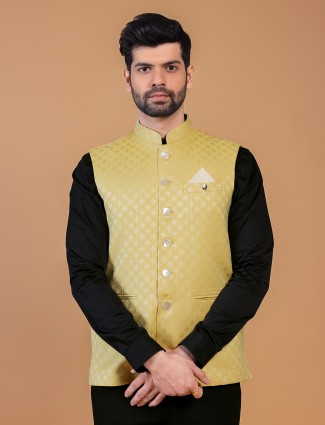 Stunning yellow silk waistcoat