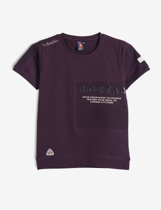 TIMBUKTU purple half sleeve t-shirt