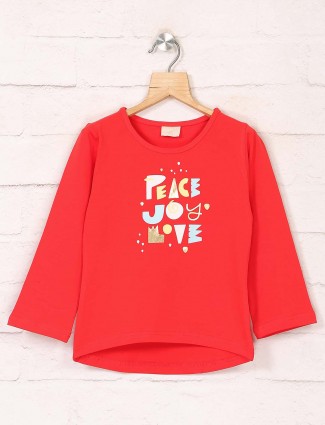 Tiny Girl presented printed red top