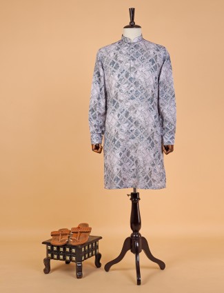 Trendy cotton multi color printed kurta suit