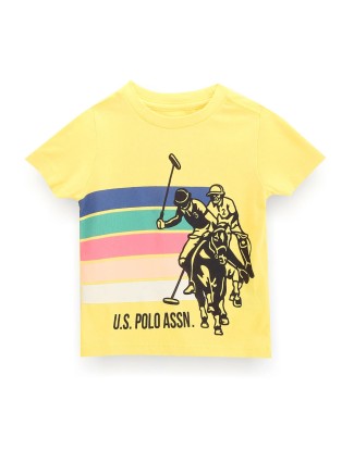 U S POLO ASSN printed yellow t-shirt