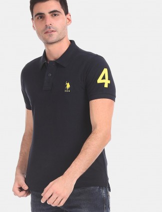 U S Polo Assn solid black t-shirt