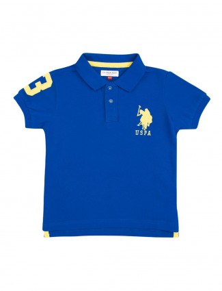 U S Polo royal blue solid t-shirt