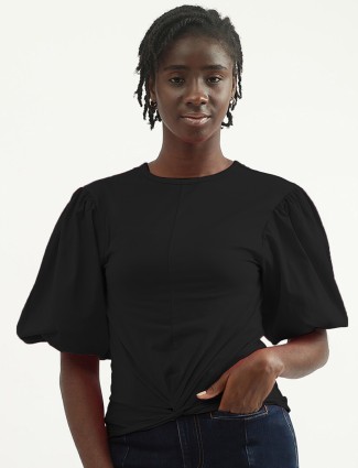 UCB black plain cotton t shirt
