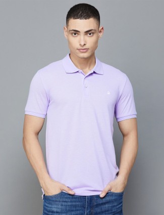 UCB cotton finish lavender half sleeve t-shirt