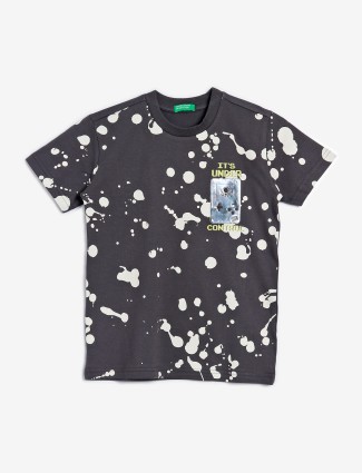 UCB dark grey printed t shirt in cotton